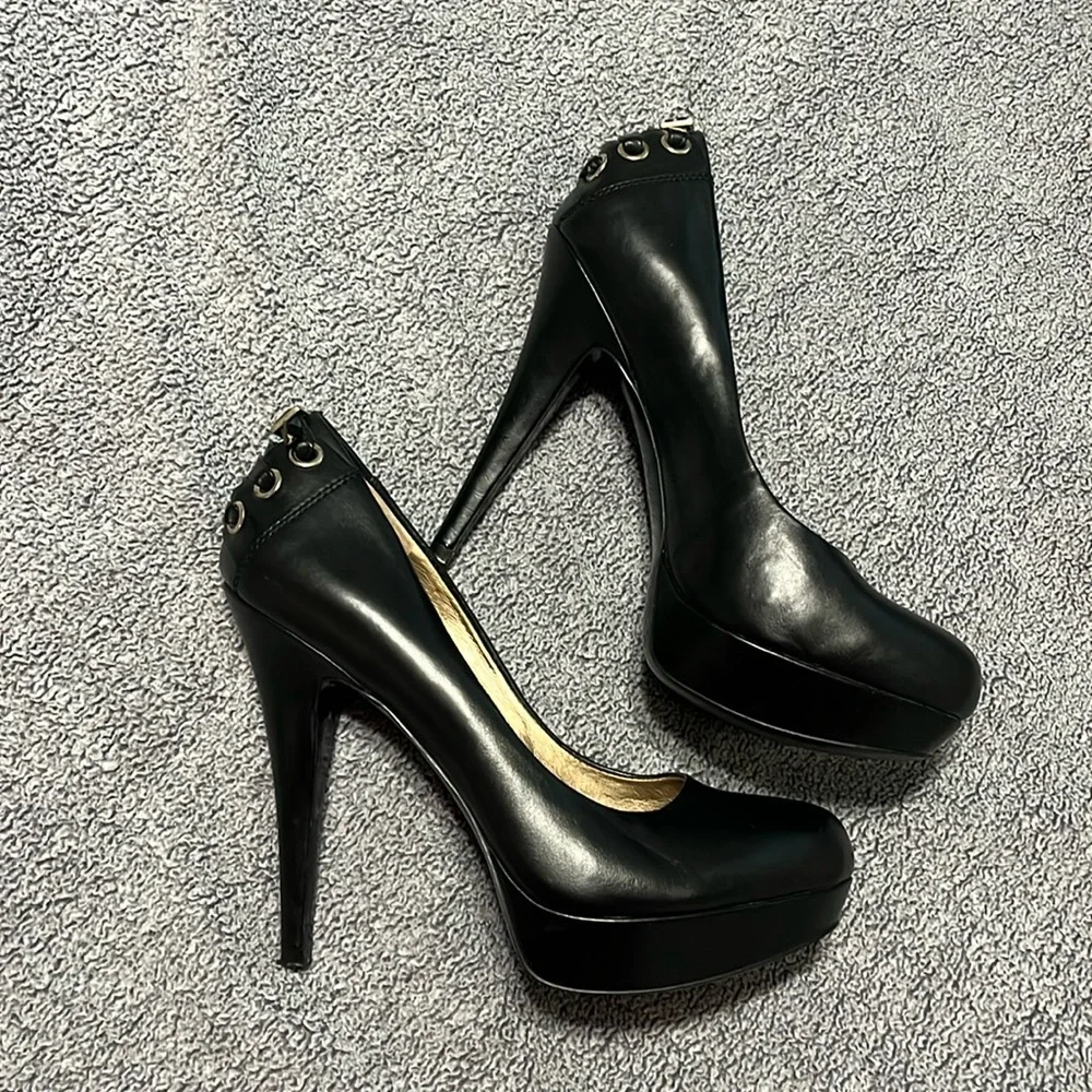 BCBGeneration Black Platform Heels